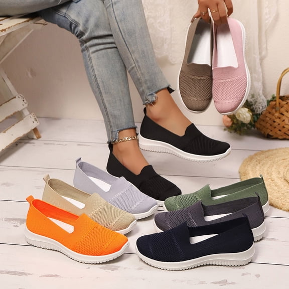 Msgweeeg Woman Sandals Sandals Women's Fashionable and Versatile Plus-Size Canvas Shoes Lightweight and Comfortable Shoes Spring/Summer Style Trendy Soft-Soled Comfortable Wedge Heel Shoes