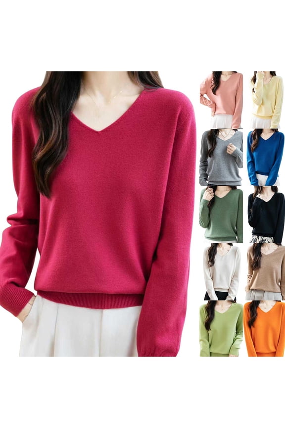 Womans Shirts Semi High Neck Solid Loose Knitted Sweater, Casual Warm Base Pullover Top, Soft Cozy Winter Shirt Basic Tops for Woman