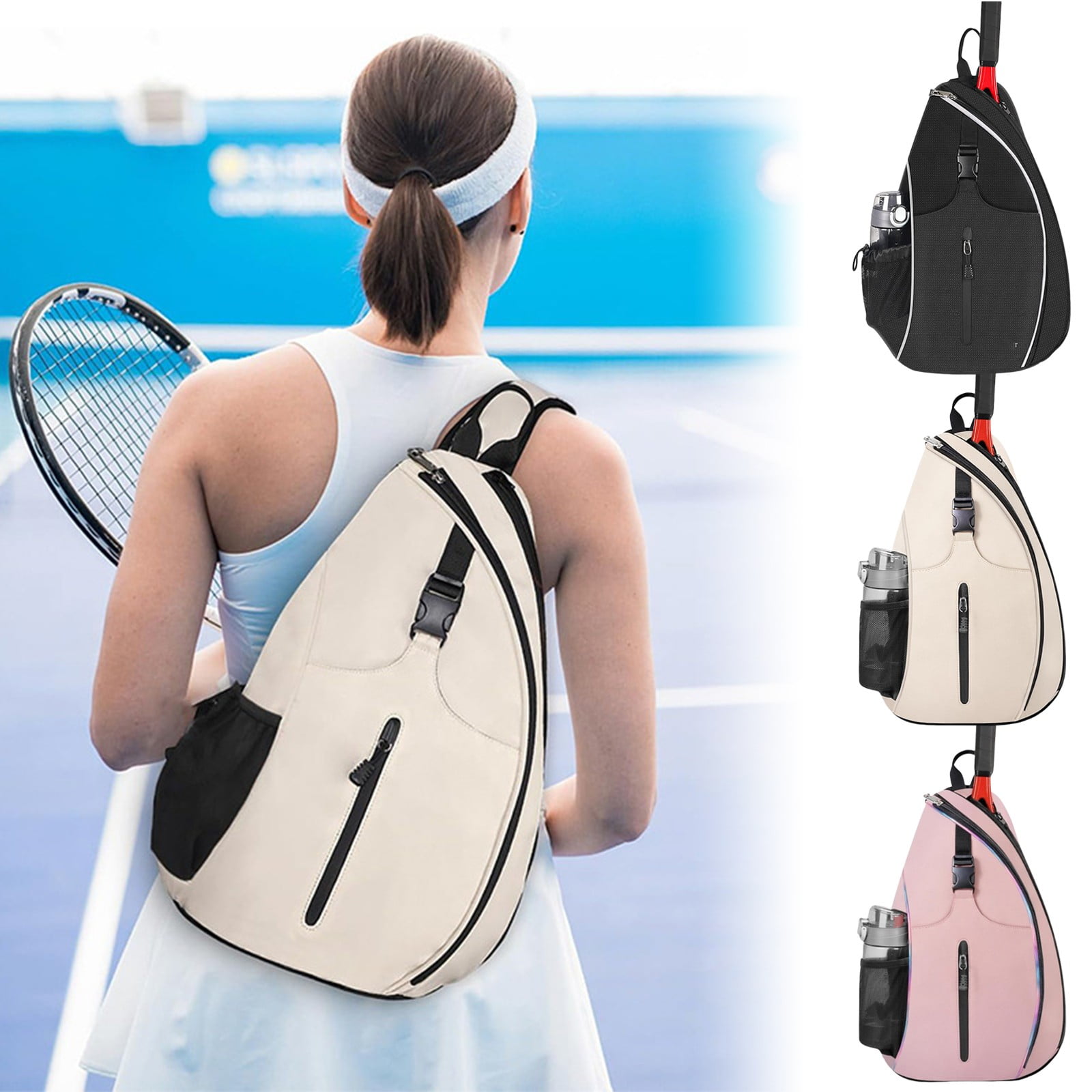 Msgweeeg Women Bag Bag Birthday Gifts Badminton Racket Bag for Outdoor Sports Training Singles Shoulder Tennis Bag Backpack Crossbody Bag