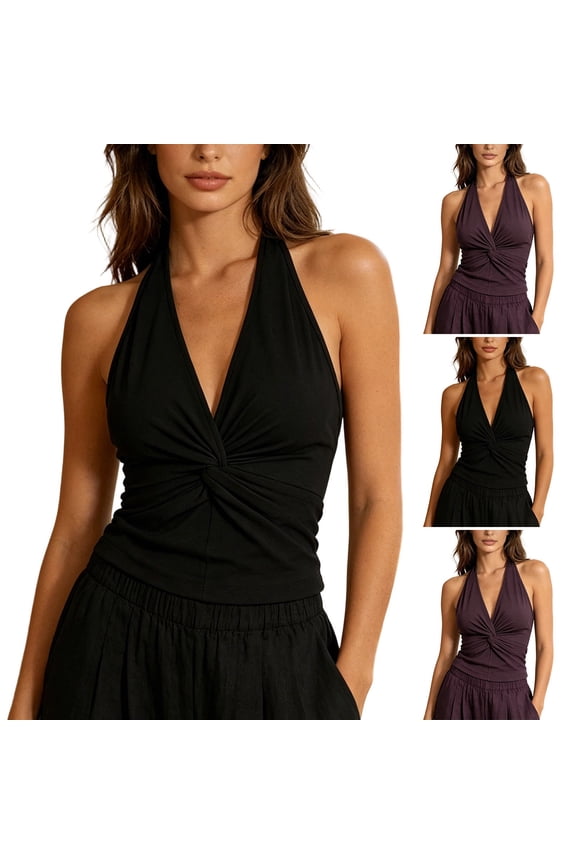 Women’s Blouses Summer Clothes V Neck Regular Fit Comfy Beach Tops for Women Trendy
