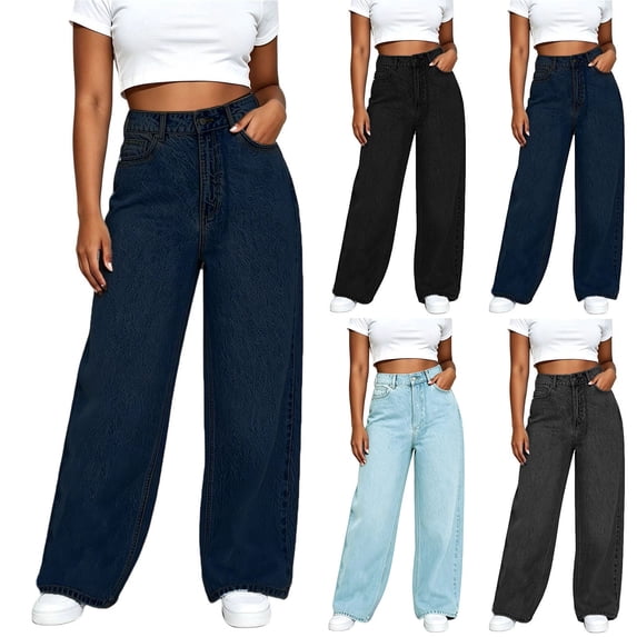 Msgweeeg Womens High Waisted Jeans Button Down Stretchy Pants for Women Regular Fit Denim Jeans for Beach, Vacation