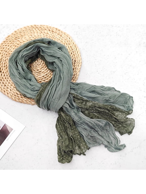 Womens Winter Scarf Floral Silk Scarf and Shawl, 70.87in Lightweight Wrap