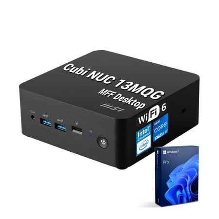 Msi Cubi NUC Business Mini Desktop, Intel Core i7-1365U, 16GB DDR5, 512GB SSD, Windows 11 Pro