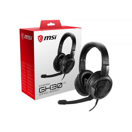 MSI - Immerse Wired Over-the-head Stereo Gaming Headset - Black