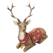 Msioytog Christmas Decorations Realistic Reindeer Figurines with Long Antler and Feet Tabletop Centerpieces for Home Decors