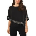 thumbnail image 1 of Msk Scoop Neck Slit Shoulder Blouse,Womens, 1 of 4