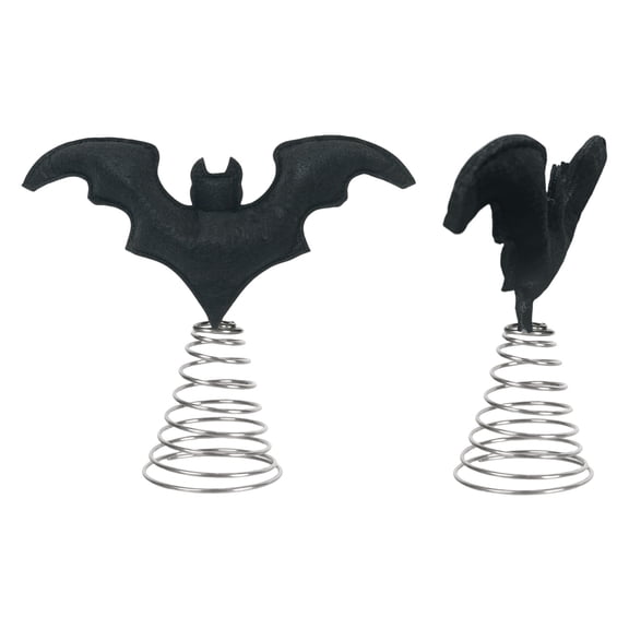 Mskk Black Felt Spring Bat Tabletop Ornament, Halloween Bat Standing Decor Desktop Mantel Shelf Centerpiece for Fall Halloween Party Indoor Display