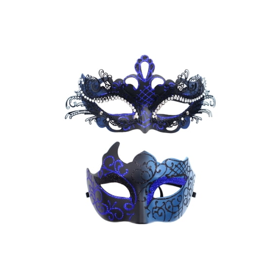 Mskk Couples Masquerade Mask Set for Men & Women, Venetian Half‑Face Mask Halloween Mardi Gras Carnival Costume Ball Cosplay Party Accessory for Night Event