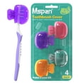 thumbnail image 1 of Mspan Electric Toothbrush Head Cover: Sonic Toothbrush Cap Travel Protector Plastic Brush Pod Protection Clip Case Value Pack, 1 of 6