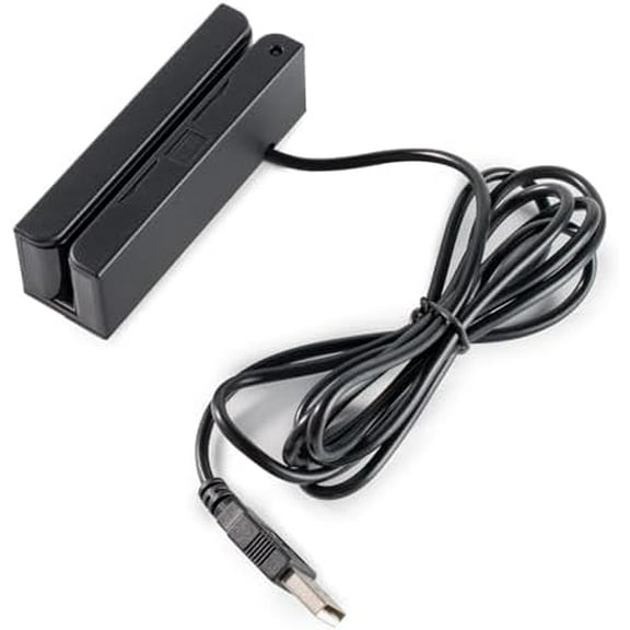Msr90 Swiper Magnetic Credit Card Reader USB 3-Tracks Hi/Lo Data Collector, Mini Stripe Card Reader for Point of Sale (POS), Access Control, ID Verify$$Office