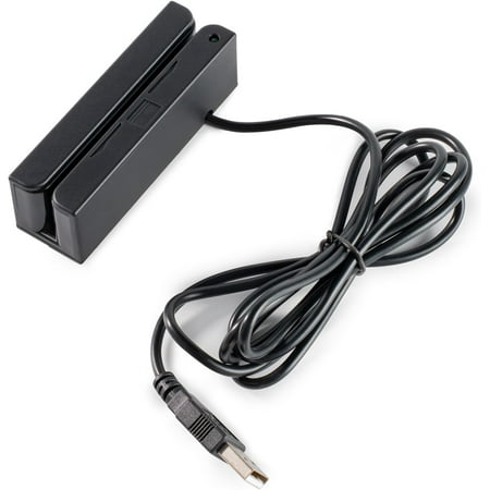 Msr90 Swiper Magnetic Credit Card Reader USB 3-Tracks Hi/Lo Data Collector, Mini Stripe Card Reader for Point of Sale (POS), Access Control, ID Verify