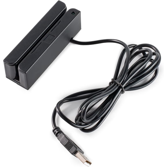 Msr90 Swiper Magnetic Credit Card Reader USB 3-Tracks Hi/Lo Data Collector, Mini Stripe Card Reader for Point of Sale (POS), Access Control, ID Verify