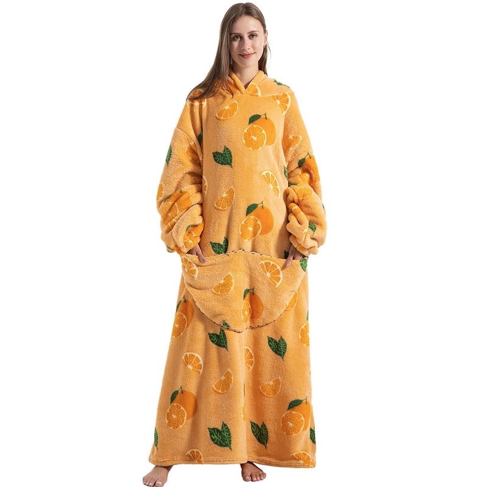 Msrlassn Extra Long Wearable Blanket Hoodie for Women Men Adults Oversized Hooded Blanket Sweatshirt, Super Soft Warm Comfortable Giant Wearable Blanket Hoodie with Big Pocket