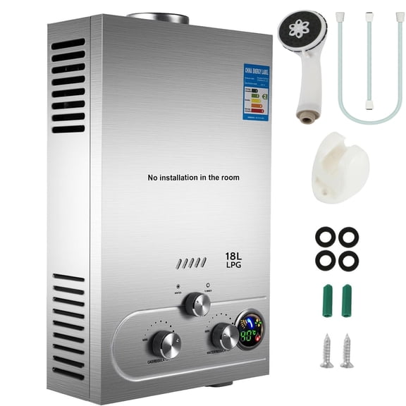 Mstge 18L Propane Hot Water Heater, Tankless Water Heater with Overheating Protection, 5GPM Instant Water Heater On-Demand for Camping Shower Boat