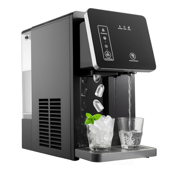 Cube Ac Unit Mstge 2 in 1 Water Dispenser with Ice Maker, Countertop Nugget Ice ...