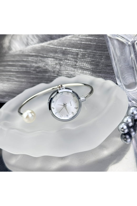 Women's Quartz Watch Pearl Bracelet Wrist Watches with Gift Box