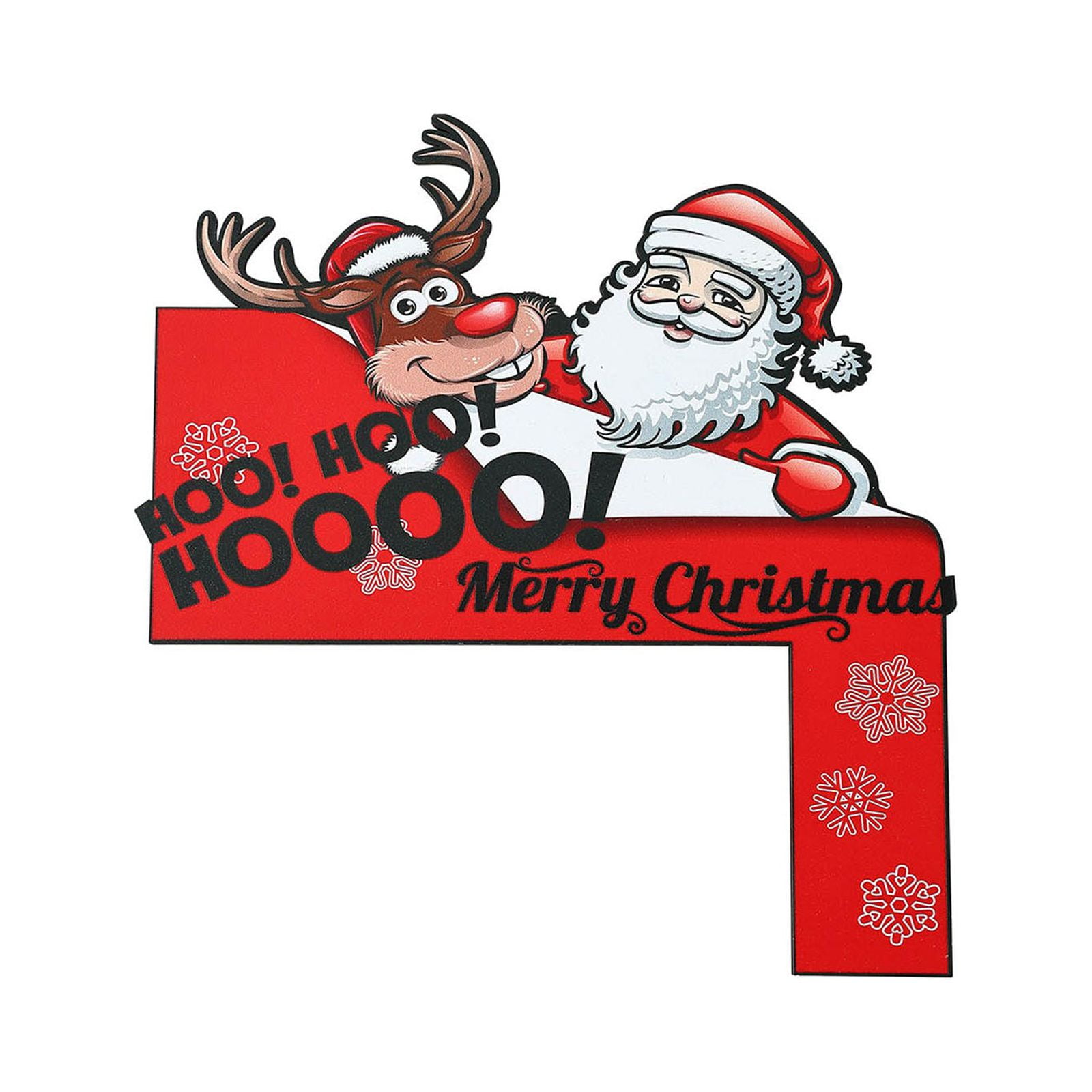 Msuo Christmas Ornaments 2Pcs Christmas Door Corner Sign Wood Frame