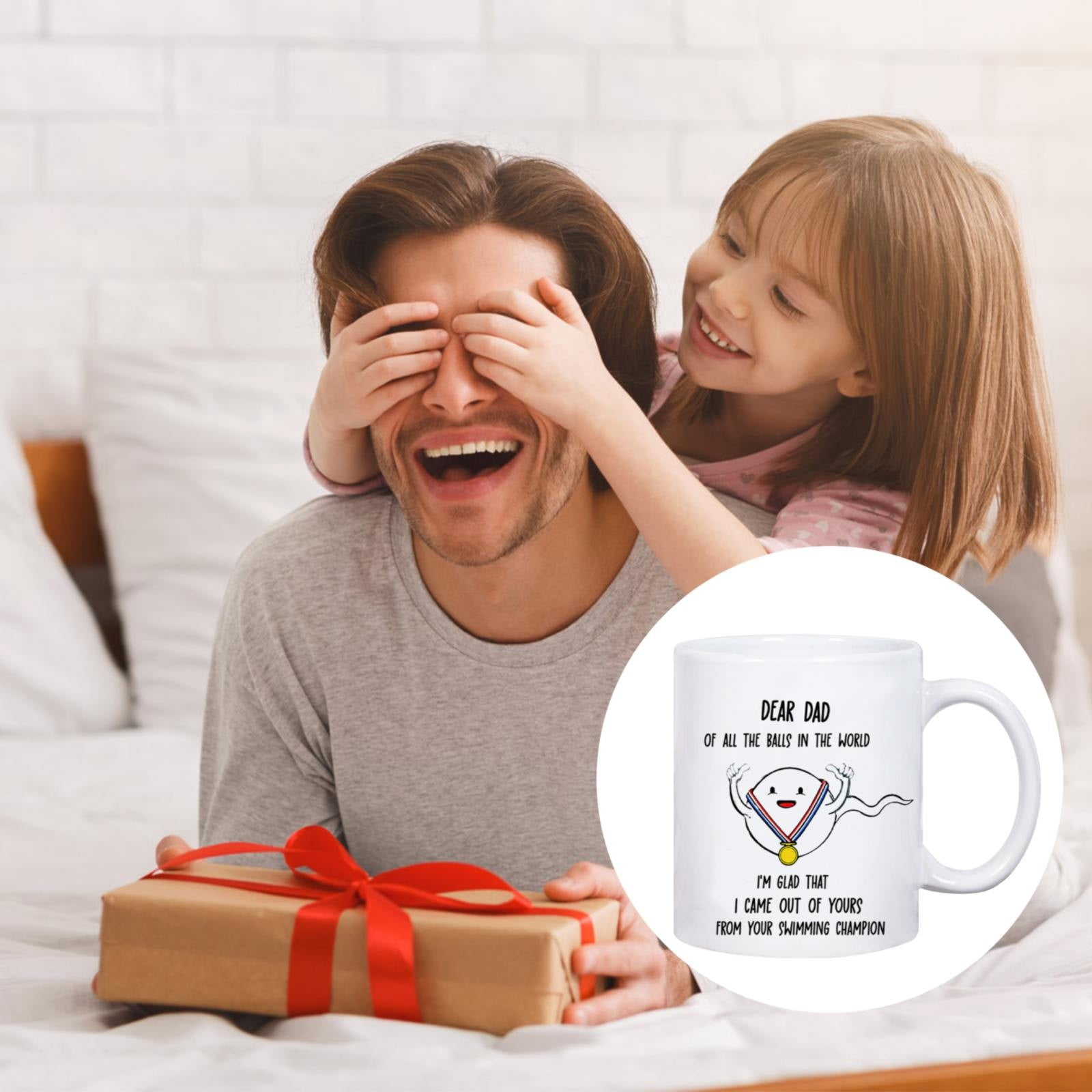D24TIME Fathers Day Card From Daughter Son Kids-Super Dad