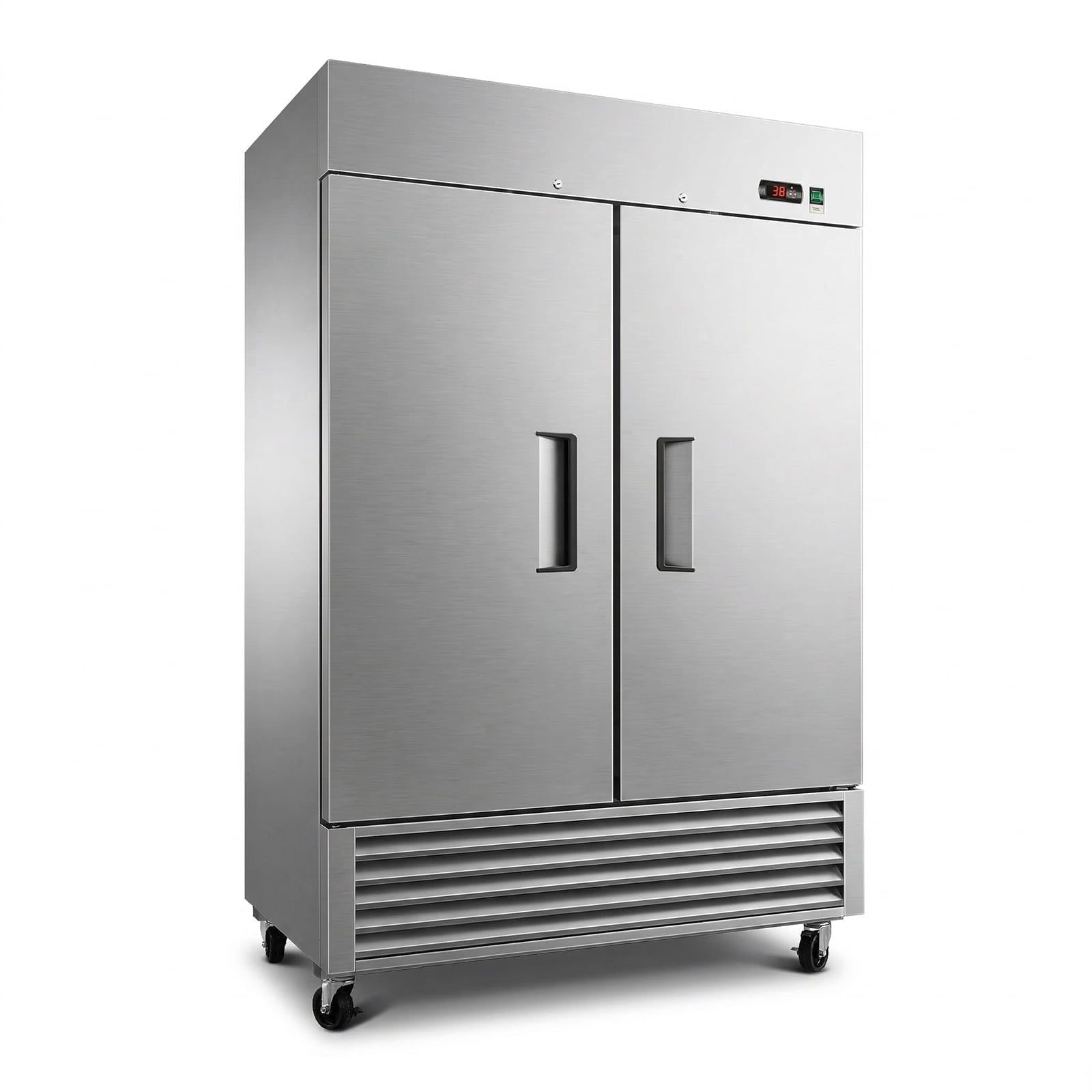 Msutree 54" W Commercial Refrigerators, 49 Cu.Ft Commercial Reach-in Stainless Steel Refrigerators, Commercial Upright Fridge Storage with 6 Shelves for Restaurant, Bar, Supermarket