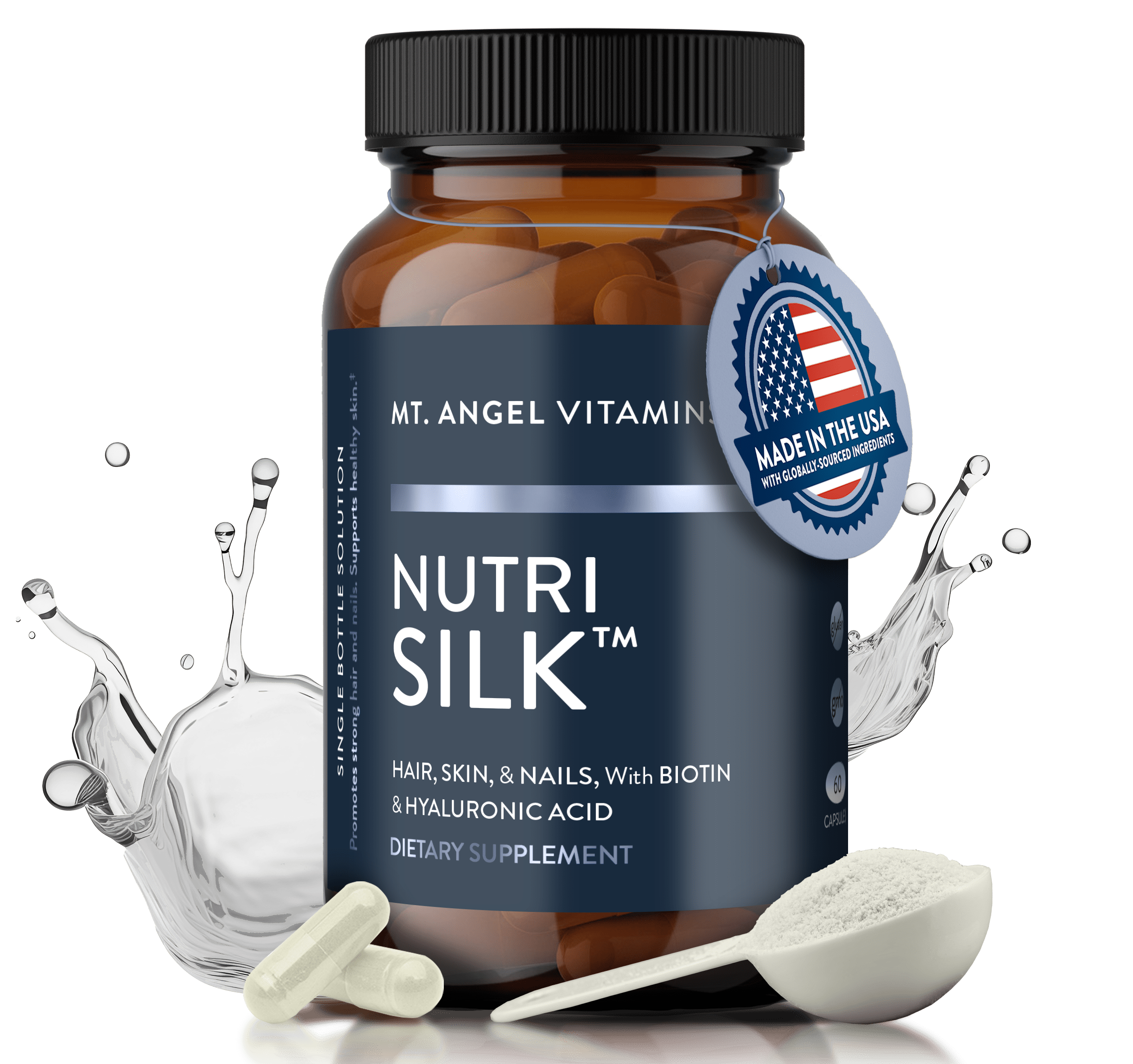 Mt. Angel Vitamins - Hair, Skin & Nails - NutriSilk - 60 Capsules