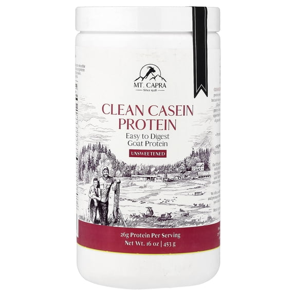 Mt. Capra Clean Casein Protein, Unsweetened, 16 oz (453 g)
