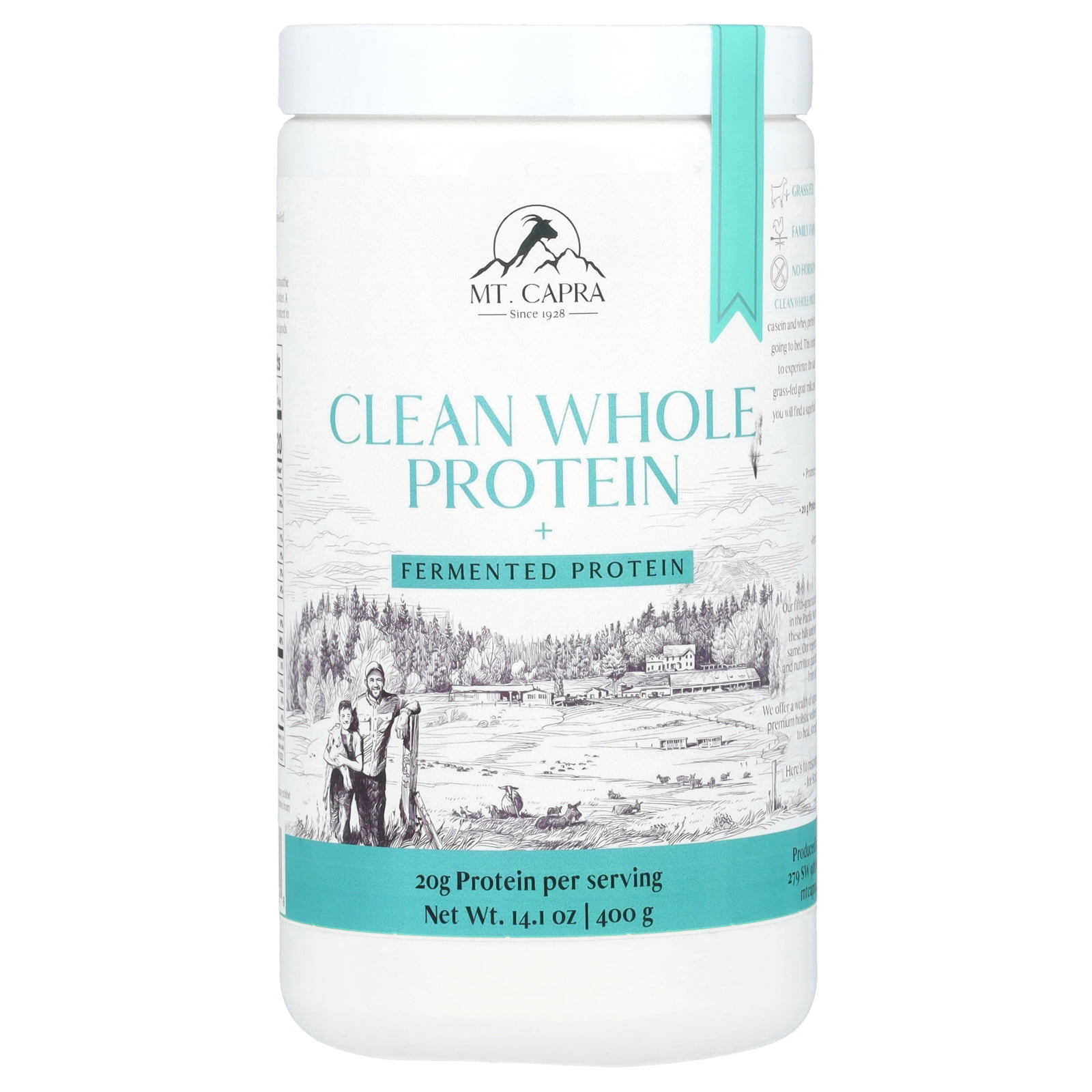 Mt. Capra Clean Whole Protein + Fermented Protein, 14.1 oz (400 g)