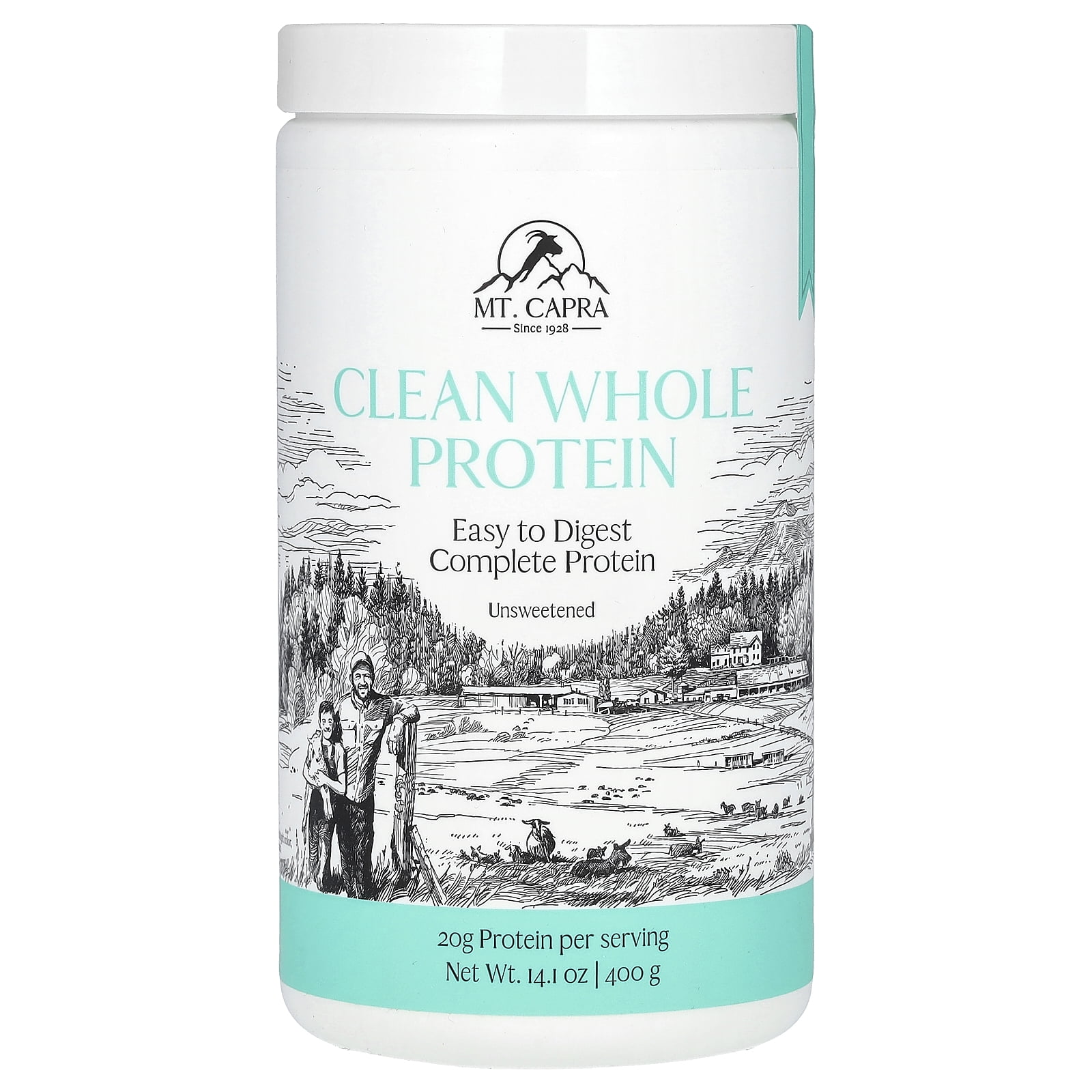 Mt. Capra Clean Whole Protein, Unsweetened, 14.1 oz (400 g)
