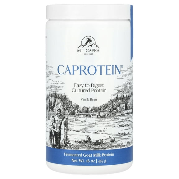 Mt. Capra Products - Caprotein Premium Goat-Milk Protein Vanilla Flavor - 1 lb.