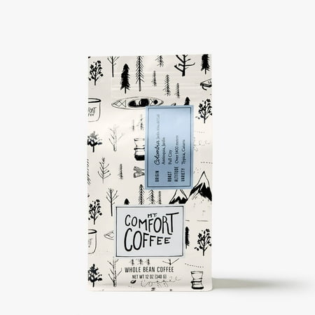 Mt. Comfort Coffee Colombia Full City Roast, Whole Bean Coffee, 12 oz Bag