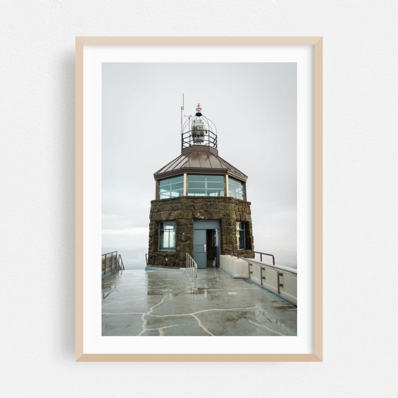 Mt. Diablo Tower - California Photography Lighthouse Architecture Nature Mountain Travel Poster Scenic Rural Oak Framed Wall Art Print 5 x 7 inches