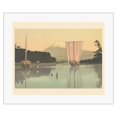 thumbnail image 1 of Mt. Fuji Japan - Ejiri Station - from Sixty-nine Stations of Kiso Road - Vintage Japanese Ukiyo-e Woodblock Print by Hiroshige, Eisen c.1800s - Fine Art Rolled Canvas Print 16in x 20in, 1 of 4