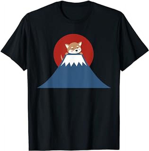 Mt. Fuji Shiba Inu Tshirt Japanese Dog Japan Tee Kawaii