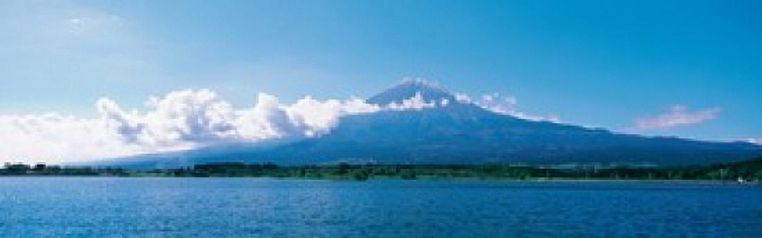 Mt Fuji & Tanuki-Ko Shizuoka Japan Canvas Art - Panoramic Images (36 x 12)