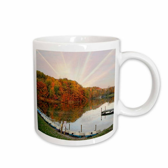 3drose, Mt. Gilead State Park in Autumn, 15oz Mug