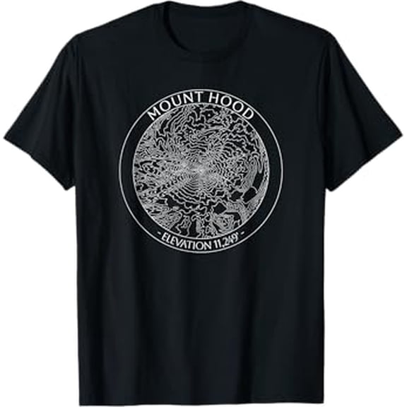 Mt. Hood Topo Map T-Shirt, Unisex T-Shirt