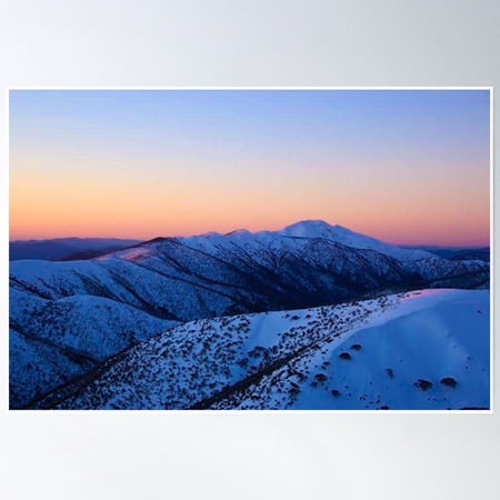 Mt Hotham Landscape Poster Wall Art, Modern Wall Decor, 8x12 UNFRAMED
