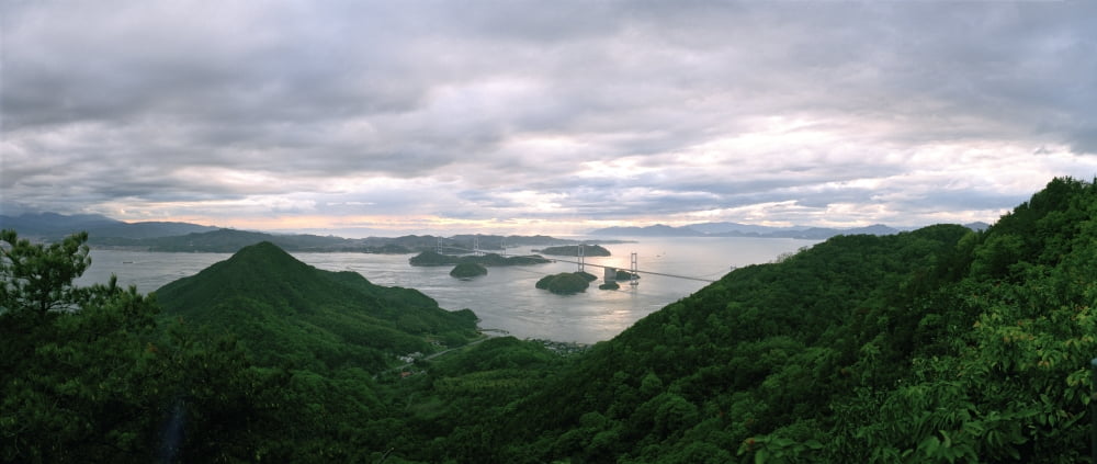 Mt Kiro Observatory Park viewed from mountain Imabari Ehime Prefecture Japan Canvas Art - Panoramic Images (12 x 36)