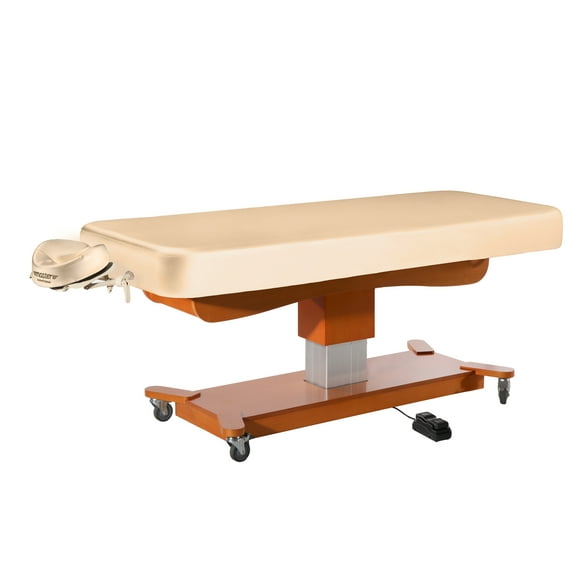 Mt Massage Maxking Comfort Elctric Lift Spa Salon Stationary Pedestal Flat Beauty Bed Cream