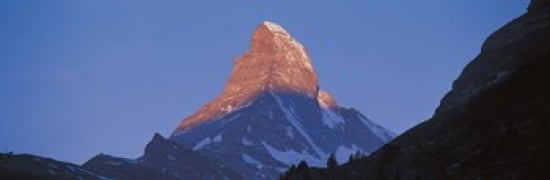 Mt Matterhorn Zermatt Switzerland Canvas Art - Panoramic Images (36 x 12)
