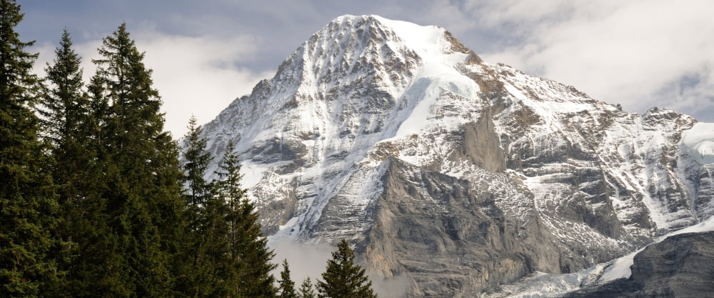 Mt Monch Kleine Scheidegg Bernese Oberland Bern Switzerland Canvas Art - Panoramic Images (36 x 12)