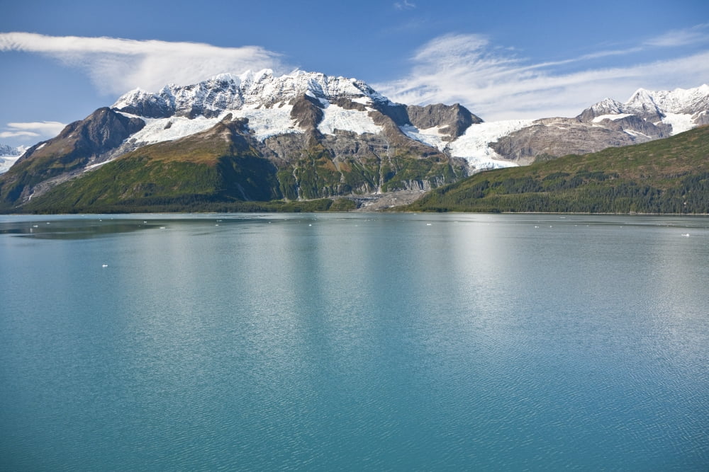 Mt Muir With Baker Penniman And Serpentine Glaciers In Harriman Fjord Prince William Sound Chugach National Forest Southcentral Alaska Canvas Art - Jeff Schultz Design Pics (34 x 22)