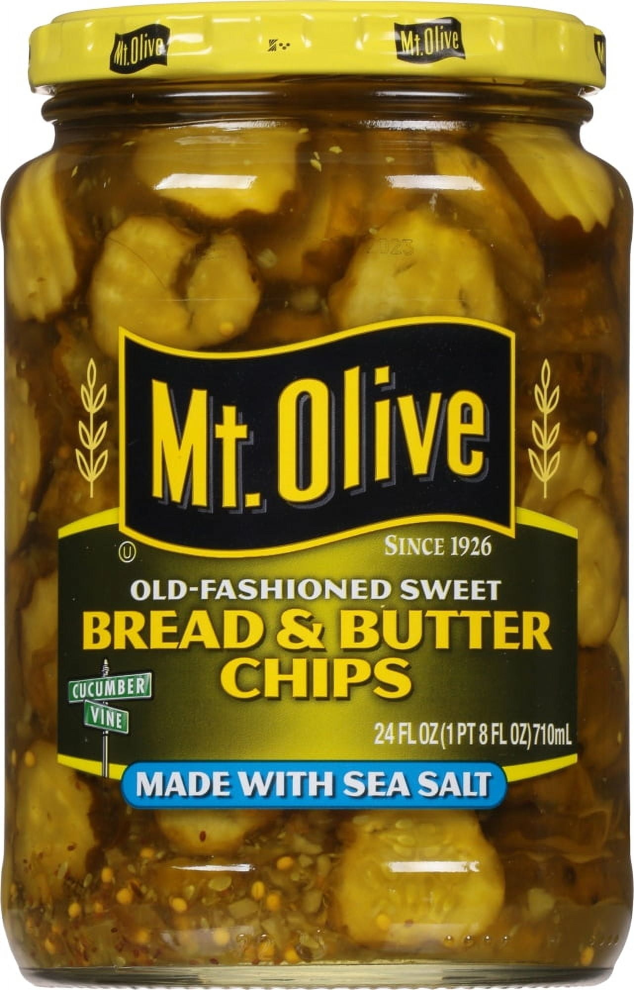 Mt. Olive Bread \u0026 Butter Chips Old-Fashioned Sweet Pickles - 24 fl oz