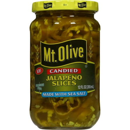 Mt. Olive Candied Jalapeno Slices,  12 fl oz Jar