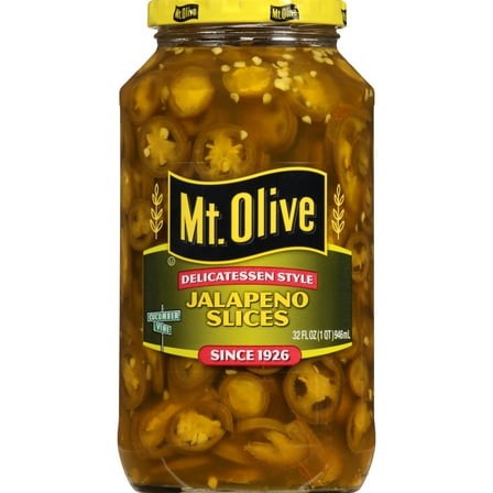 Mt. Olive Deli Style Jalapeno Pepper Slices, 32 fl oz jar