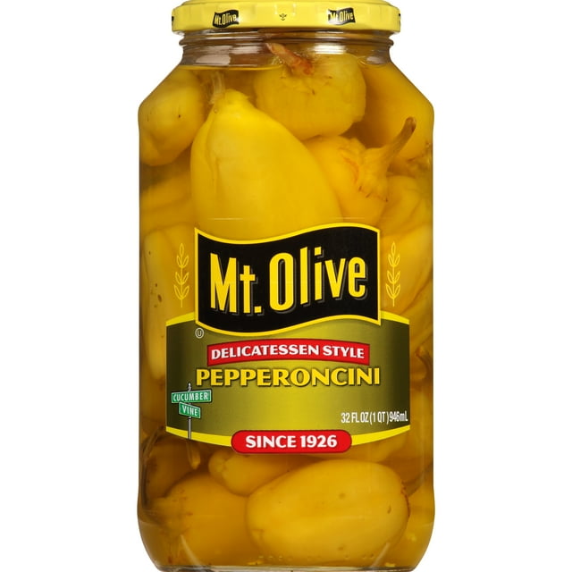 Mt. Olive Delicatessen Style Whole Pepperoncini, 32 fl oz Jar