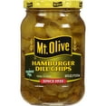 thumbnail image 1 of Mt. Olive Hamburger Dill Pickle Chips - 16 fl oz jar, 1 of 7