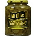 thumbnail image 1 of Mt. Olive Hamburger Dill Pickle Chips, 32 fl oz Jarr pack of 1, 1 of 2