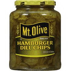 Mt. Olive Hamburger Dill Pickle Chips, 32 fl oz Jarr pack of 2