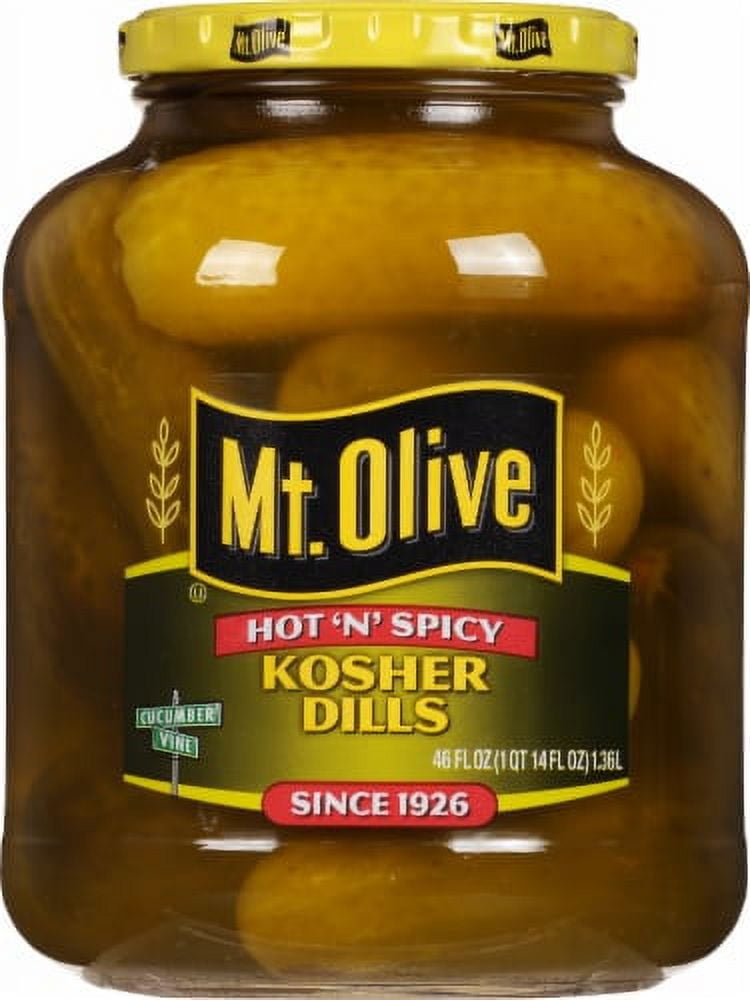 Mt Olive Hot N Spicy Kosher Dills Pickles 46 fl oz - Pack of 2