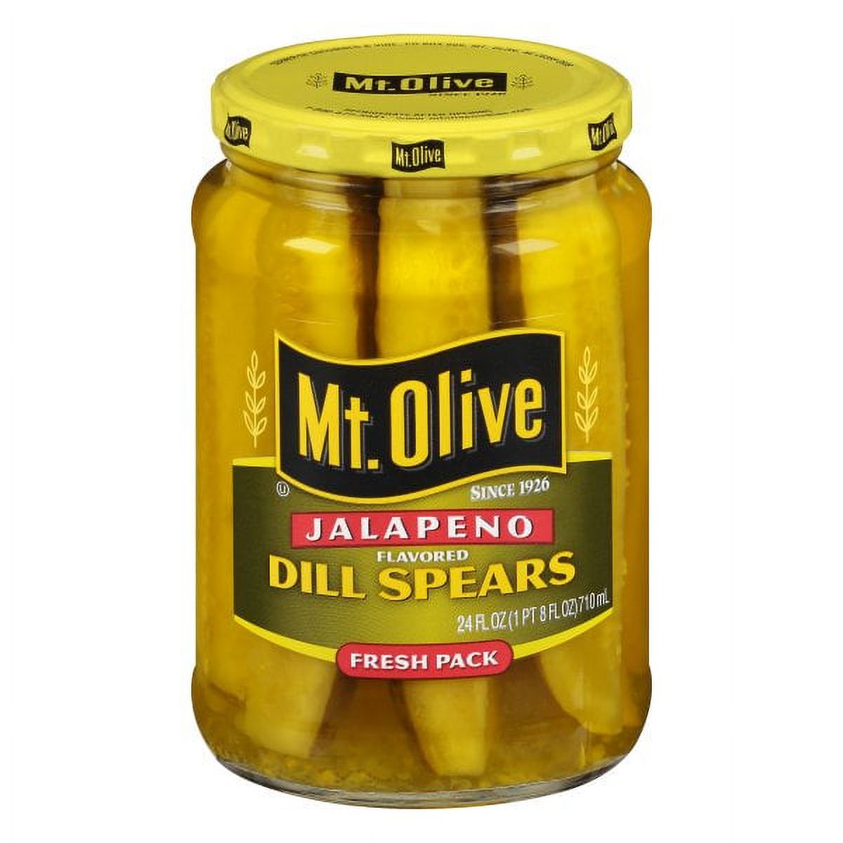 Mt. Olive Jalapeno Flavored Dill Spears, 24 Fl Oz